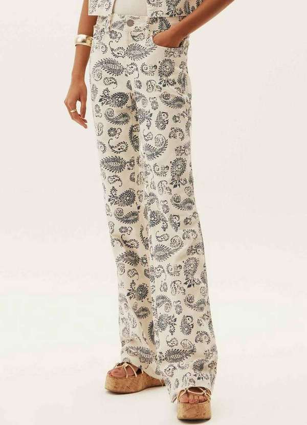 Lança Perfume - Calça Sarja Flare High A1022 2