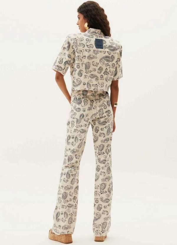 Lança Perfume - Calça Sarja Flare High A1022 3