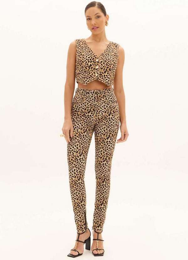 Lança Perfume - Calça Sarja Hestia Skinny Super High A1797