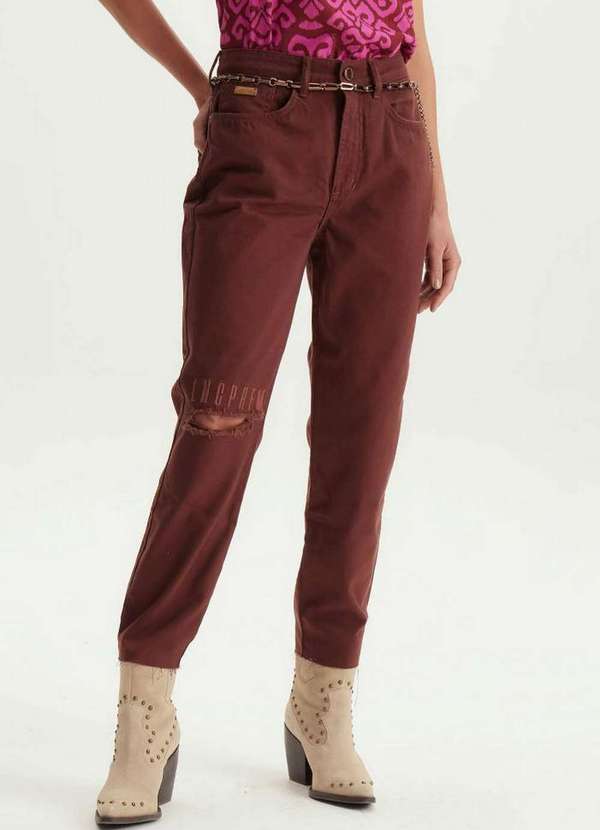 Lança Perfume - Calça Sarja Luna Mom Super High 01031 1