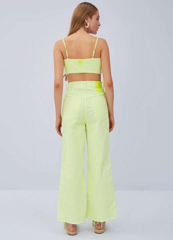 Lança Perfume - Calça Sarja Wide Leg S. High Color 08541 5