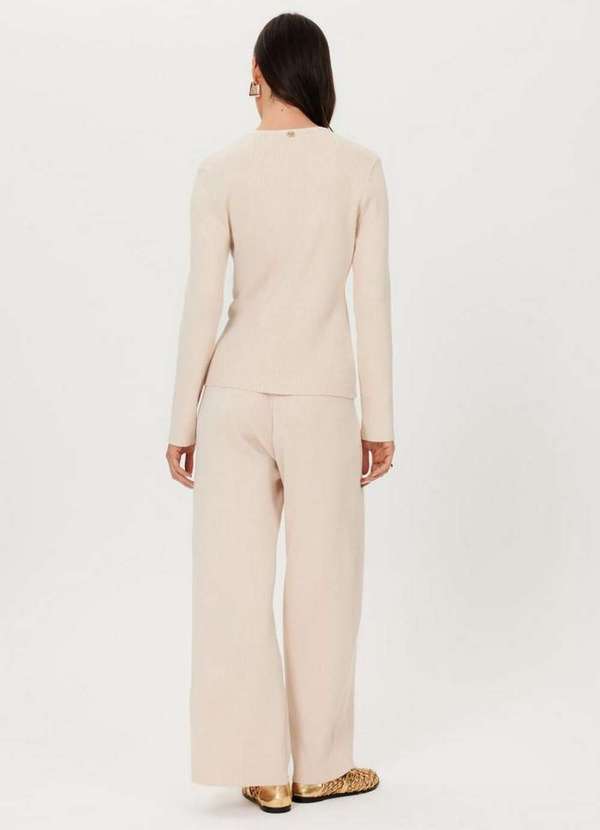 Lança Perfume - Calça Tricô Reta de Cintura Alta A2728 3