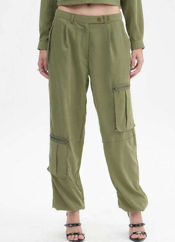 Lança Perfume - Calça Utilitária Cintura Média A0036 3