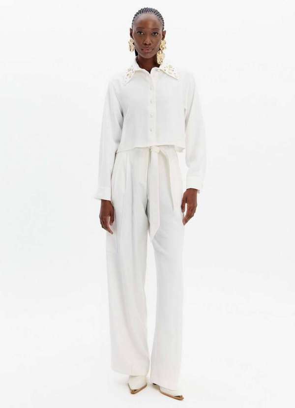 Lança Perfume - Calça Wide Leg Cargo com Cintura Alta A0001