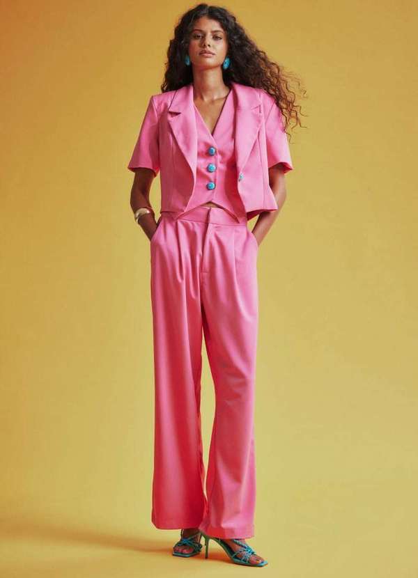 Lança Perfume - Calça Wide Leg Cintura Média A0743 2