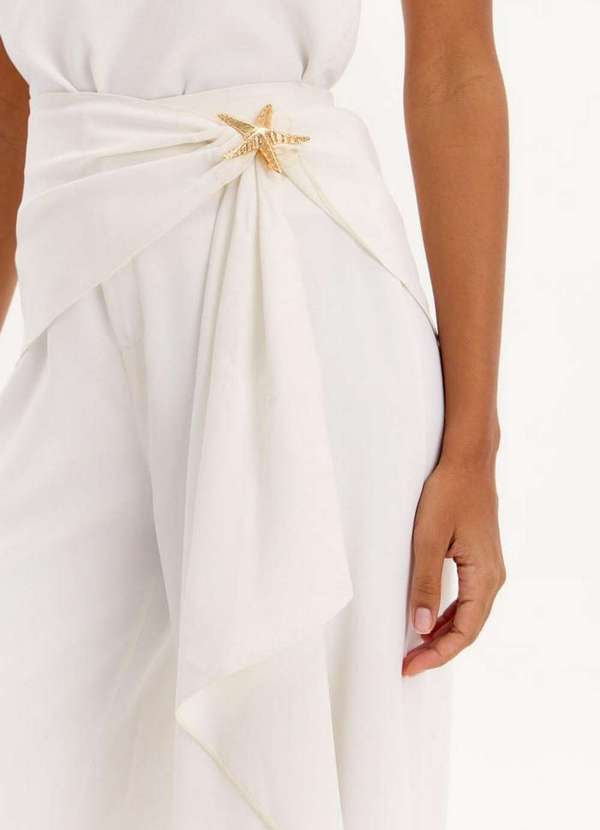 Lança Perfume - Calça Wide Leg com Sobreposição A0001 2