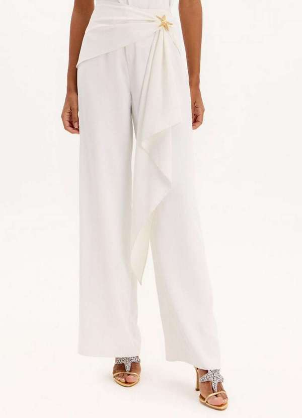 Lança Perfume - Calça Wide Leg com Sobreposição A0001 3