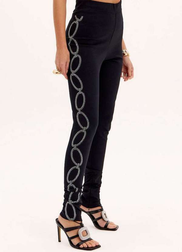 Lança Perfume - Legging com Aplicação Lateral A0003