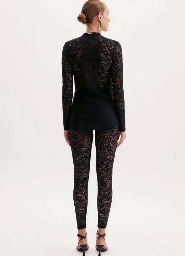 Lança Perfume - Legging de Renda Cintura Alta A1457 2