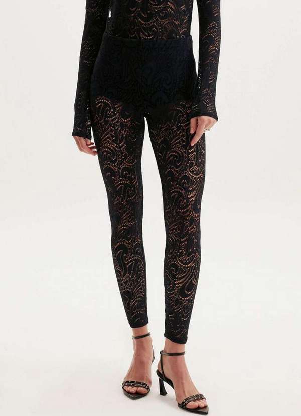 Lança Perfume - Legging de Renda Cintura Alta A1457 3