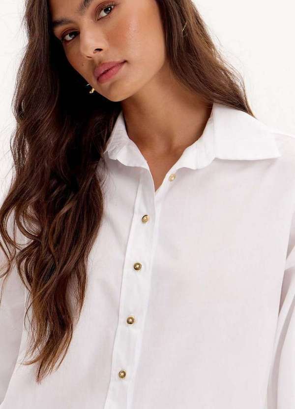 Lança Perfume - Camisa Alongada Bordado Costas A1807 4