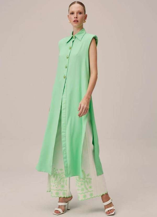 Lança Perfume - Camisa Alongada com Fenda 09513