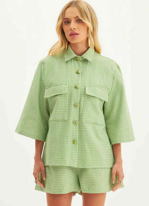 Lança Perfume - Camisa Manga 3/4 com Bolso A0387