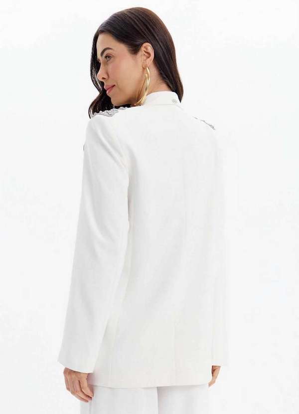 Lança Perfume - Blazer Alfaiataria com Aplicação nos Ombros A0001 4