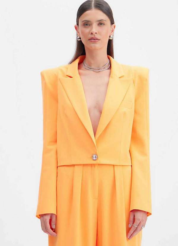 Lança Perfume - Blazer Alfaiataria com Maxi Ombreira A0063