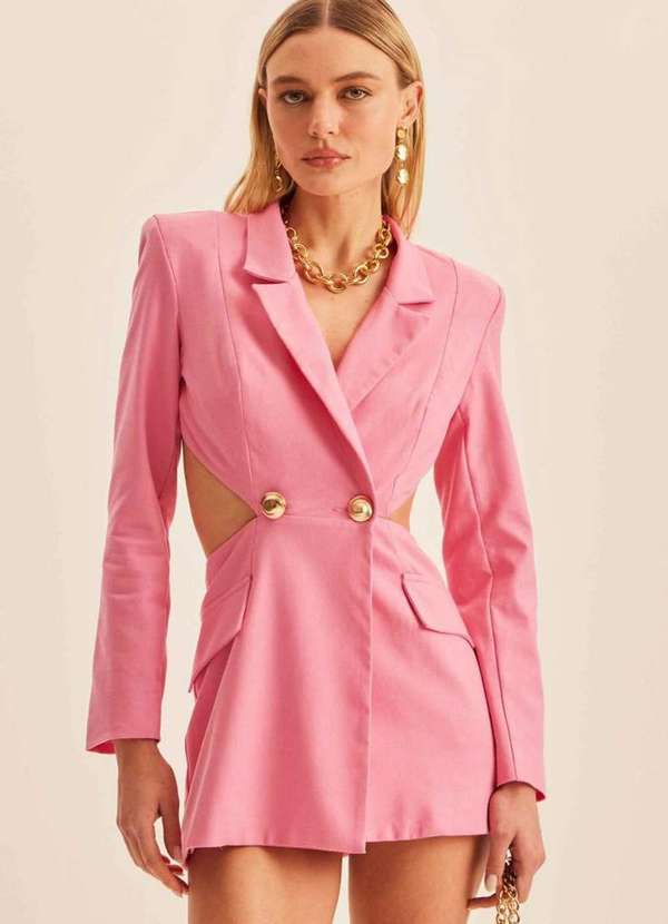 Lança Perfume - Blazer Alongado Cut Off 09824