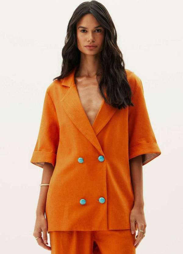 Lança Perfume - Blazer Alongado Manga Média A0736