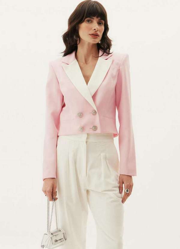 Lança Perfume - Blazer Curto com Abotoamento A1155