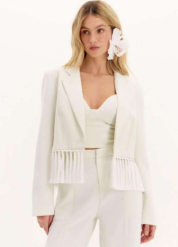 Lança Perfume - Blazer Curto com Franjas A0001