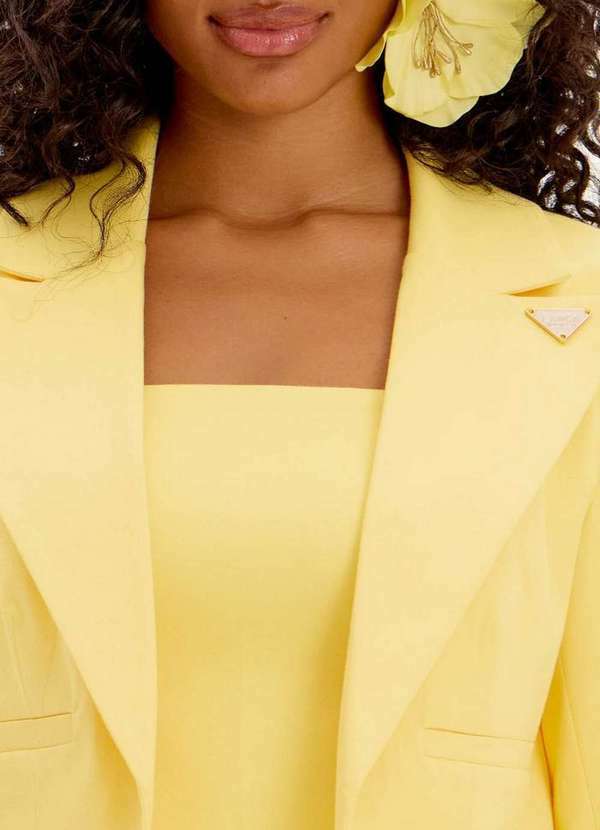 Lança Perfume - Blazer Curto de Mangas Longas com Lapelas Duplas A2132 2