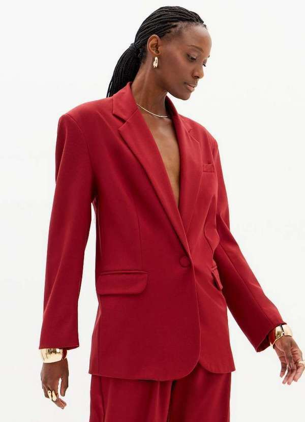 Lança Perfume - Blazer Oversized com Abotoamento Frontal A2802