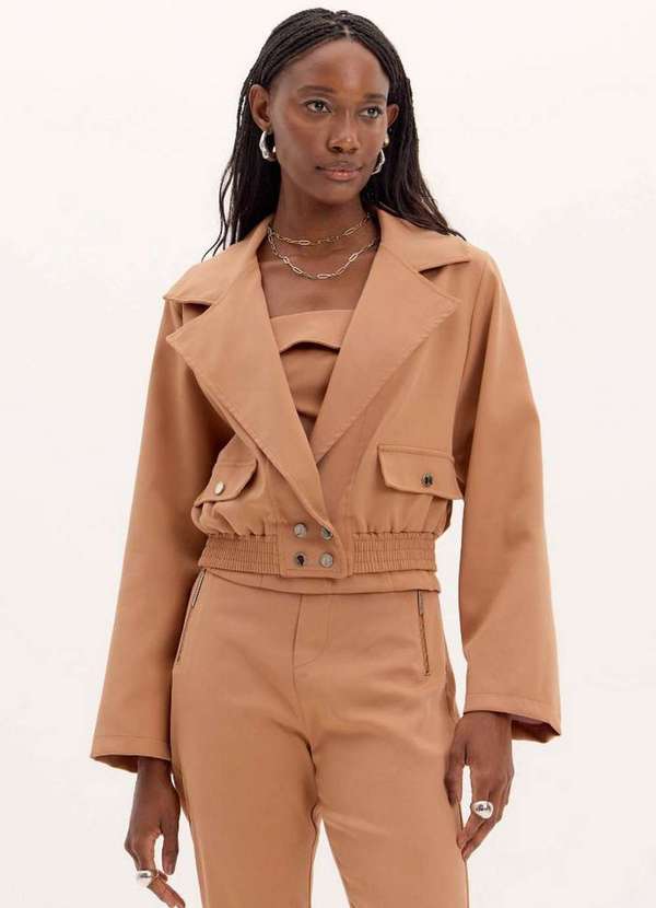 Lança Perfume Easy - Jaqueta Alfaiataria com Gola A1818