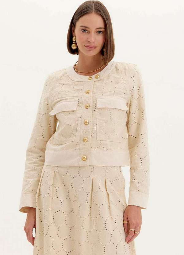 Lança Perfume - Jaqueta Bordada Gola Careca A1454