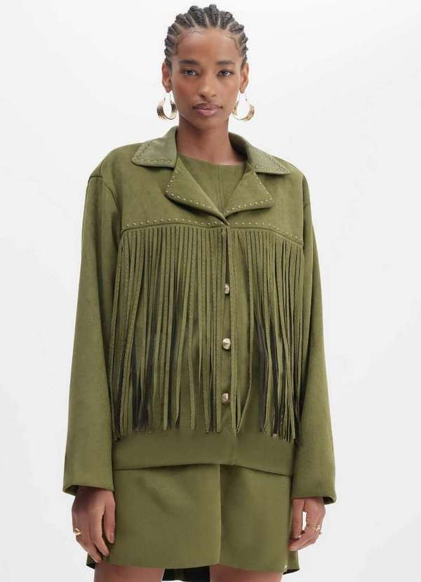 Lança Perfume - Jaqueta com Franjas e Tachas A0036 1