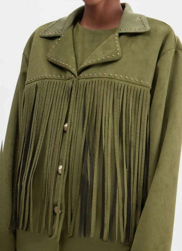 Lança Perfume - Jaqueta com Franjas e Tachas A0036 5