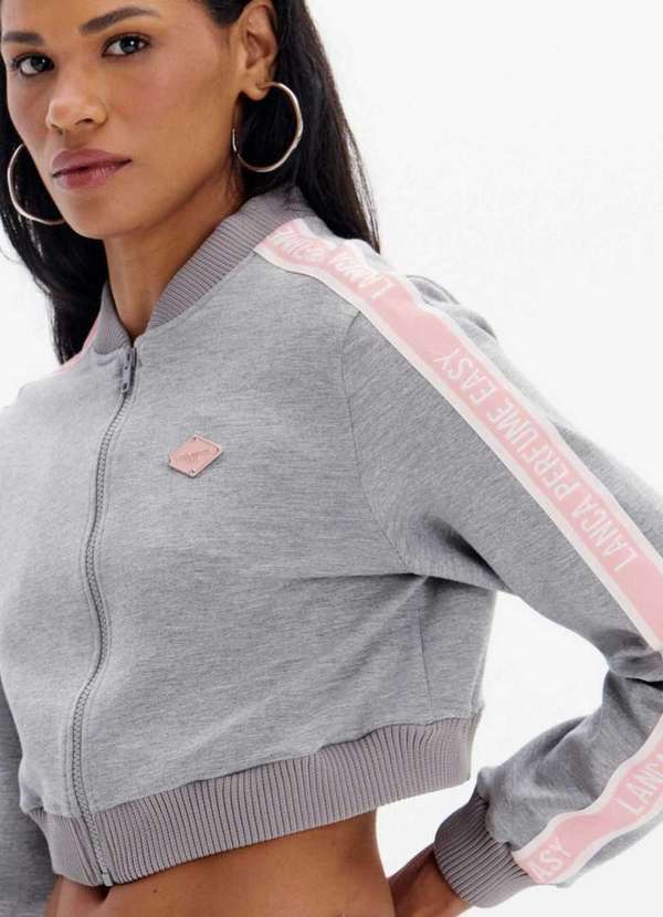 Lança Perfume Easy - Jaqueta Cropped com Gorgurão e Zíper A2229 3