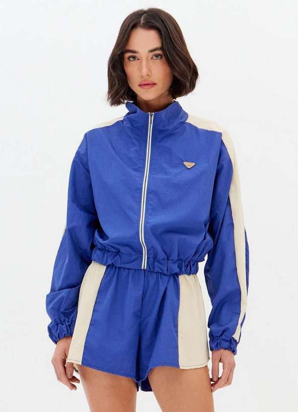 Lança Perfume - Jaqueta Curta Gola Alta com Zíper A4064