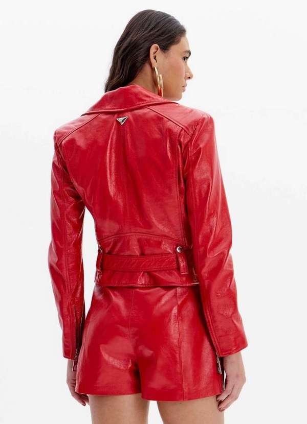 Lança Perfume - Jaqueta de Couro Perfecto com Faixa A2255 4