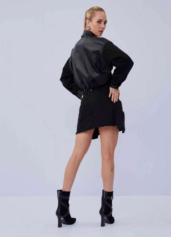 Lança Perfume - Jaqueta Sarja Trucker Detalhe em Pu 04543 2