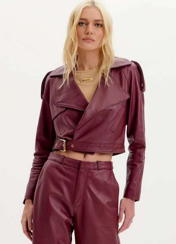 Lança Perfume - Jaqueta Transpassada de Couro A1609