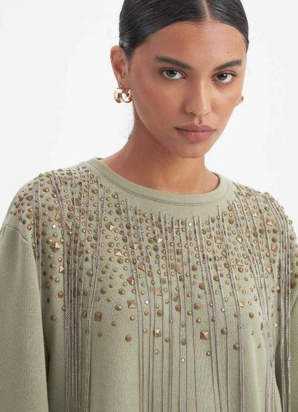 Lança Perfume - Moletom Manga Longa com Franjas A0036 5