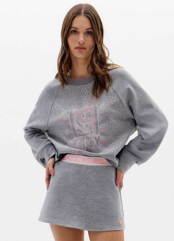 Lança Perfume Easy - Moletom Raglan Manga Longa com Brilhos A2229