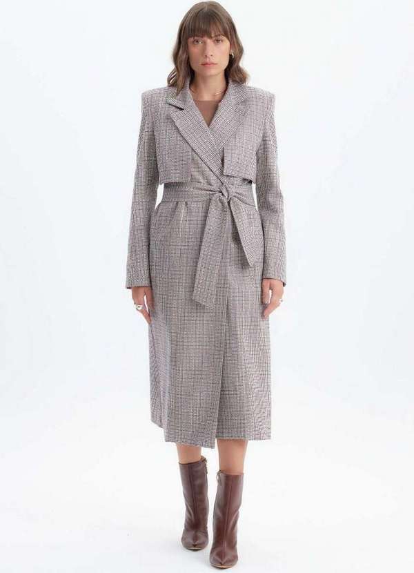 Lança Perfume - Trench Coat Super Midi Faixa A0375 3