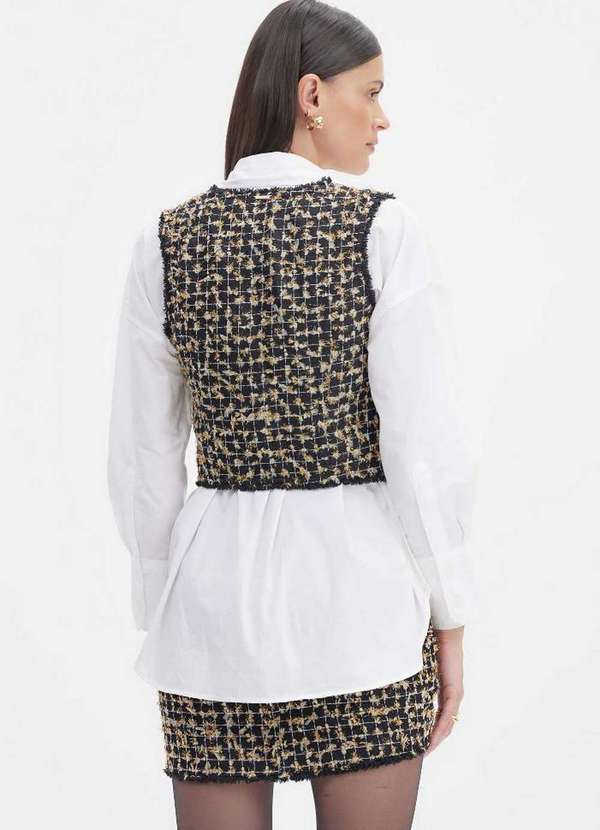 Lança Perfume - Colete Curto com Botões A0065