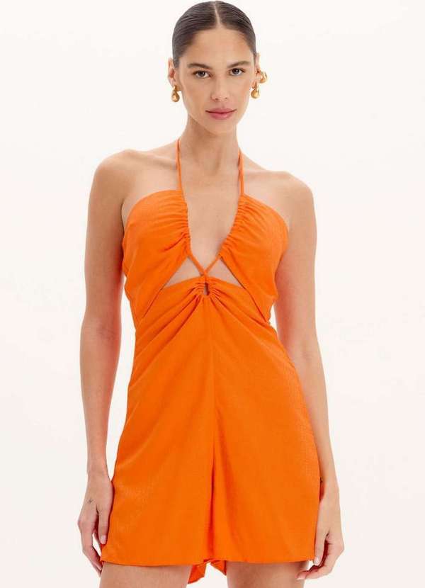 Lança Perfume Easy - Macacão Curto Frente Única com Amarração e Decote A1990 2