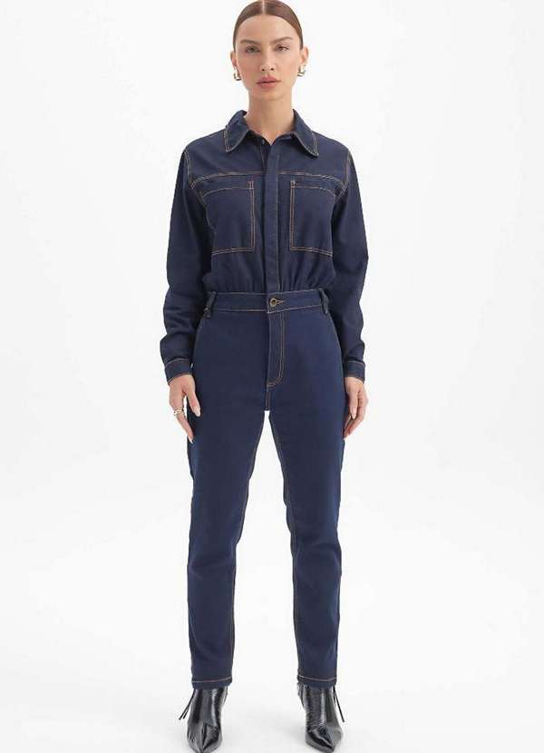 Lança Perfume - Macacão Jeans Longo A0004