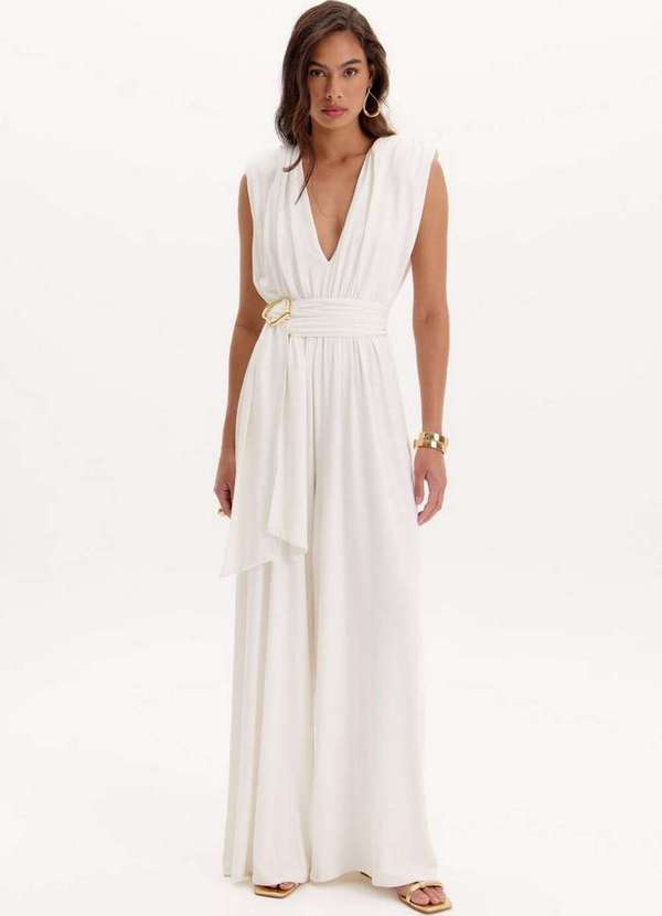 Lança Perfume - Macacão Longo Amplo com Faixa A0001