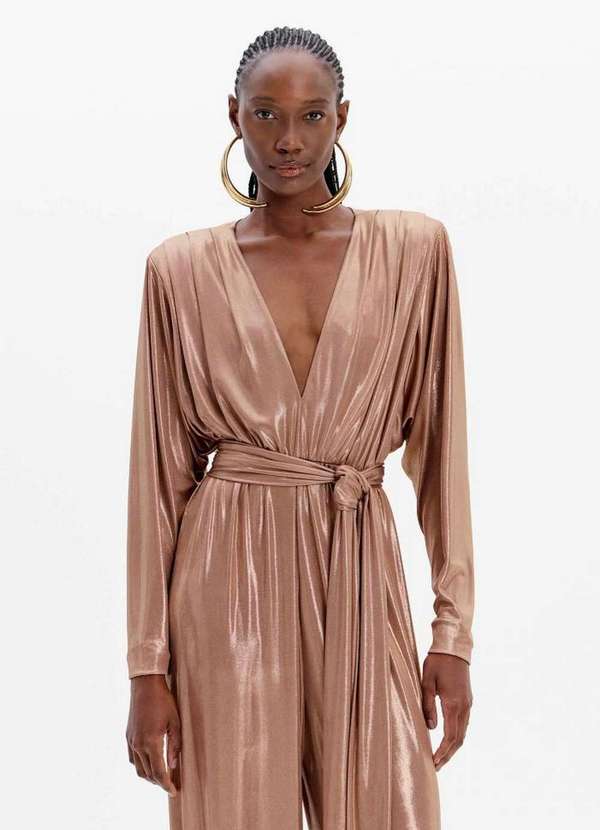 Lança Perfume - Macacão Longo com Decote V e Faixa A2339 2