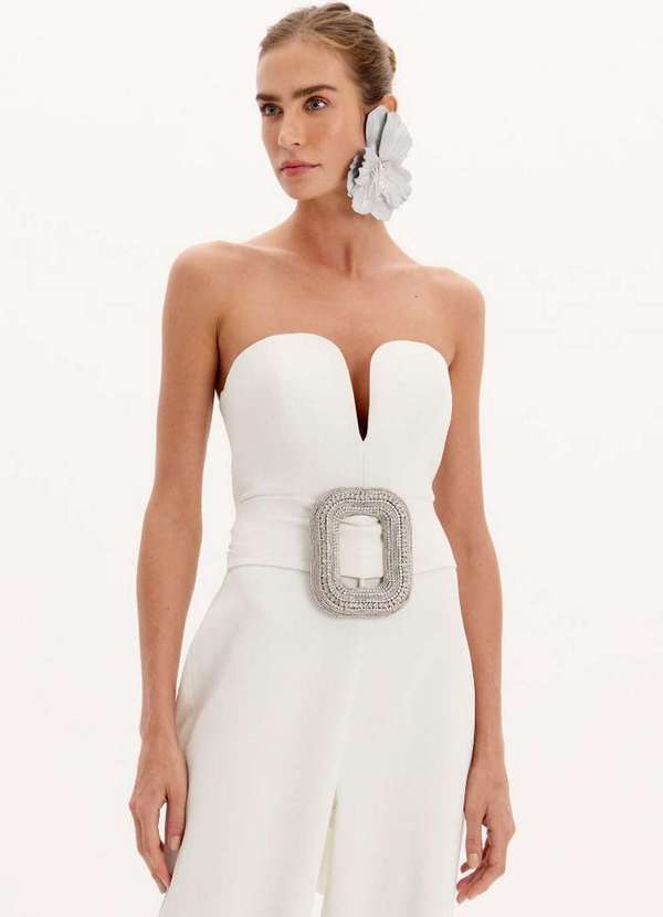 Lança Perfume - Macacão Longo com Faixa e Decote A0001 2