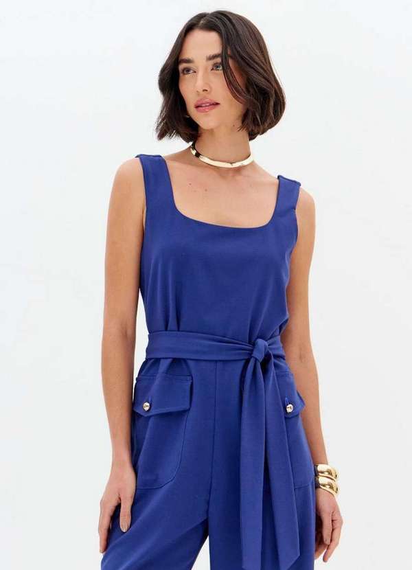 Lança Perfume - Macacão Longo de Alças com Bolsos A3039 2