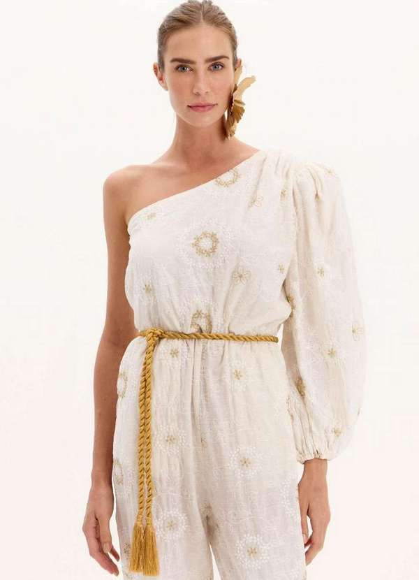 Lança Perfume - Macacão Longo Ombro Único Bufante A0001 2