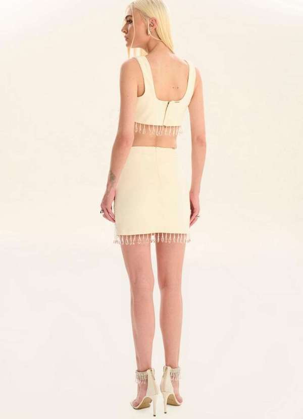 Lança Perfume - Saia Cintura Alta com Cristais A0001 4