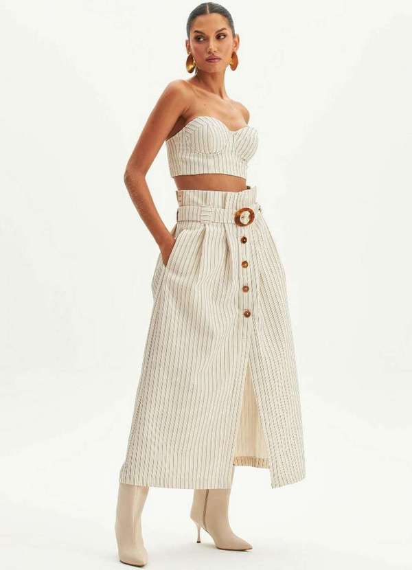 Lança Perfume - Saia Clochard Super Midi A0487 4