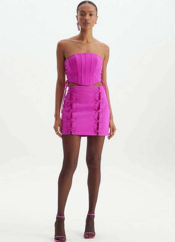 Lança Perfume - Saia com Amarração Cintura Alta 00627 2