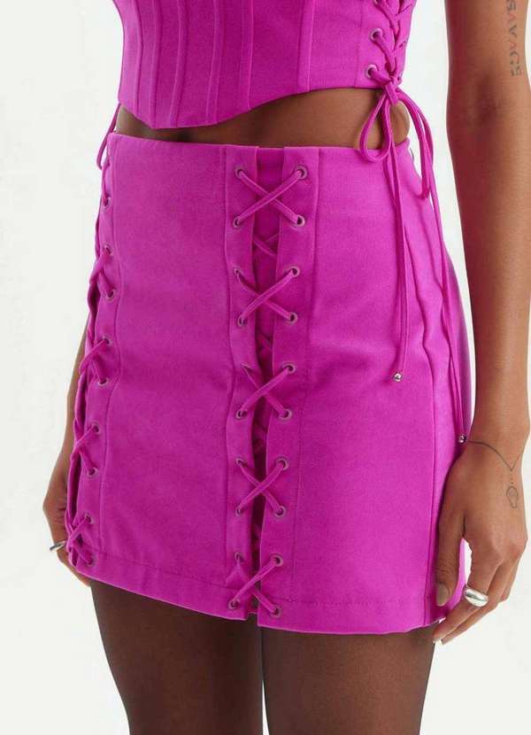 Lança Perfume - Saia com Amarração Cintura Alta 00627 5