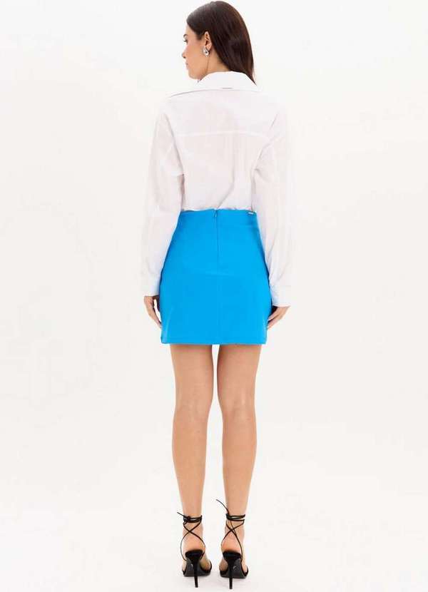 Lança Perfume - Saia Curta Básica com Cintura Alta A1932 3